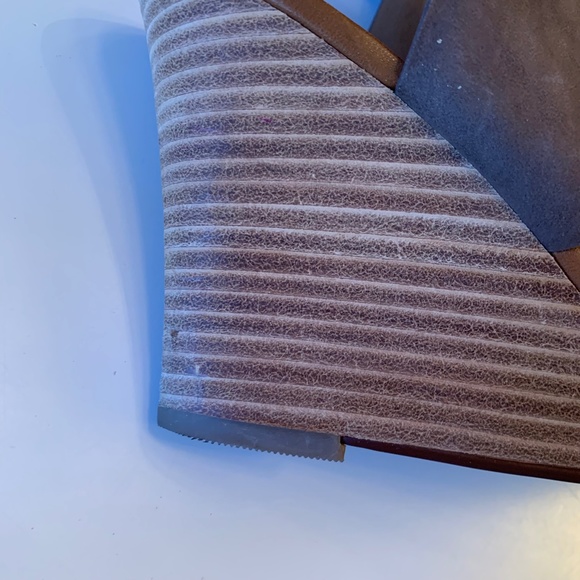 Halogen Clarette Suede Leather Wedge Sandal Brown Size 9 - Picture 5 of 13